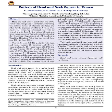Pattern of head and neck cancer in yemen.pdf last