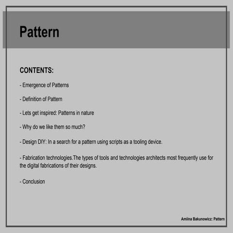 Pattern by Amiina Bakunowicz