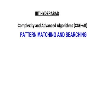 Pattern searching