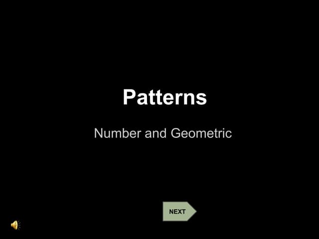 Patterns  number and geometric