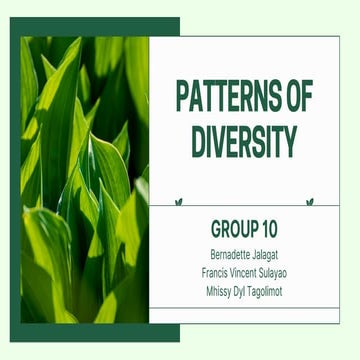 Patterns of Diversity rtewrewrerererewrwerwerwerwerwe | PDF
