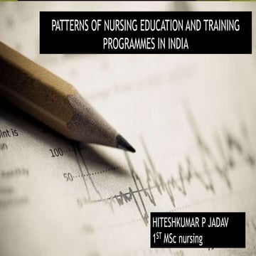 Patterns of nursing education and training programmes in