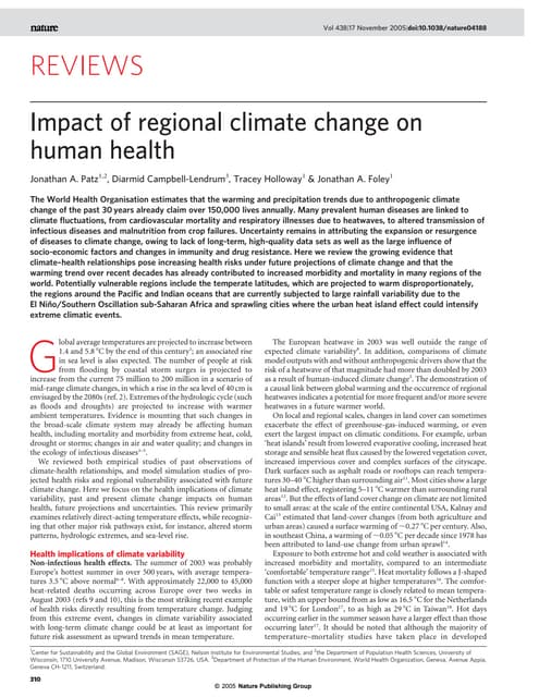 Climate change impacts on human health | PDF
