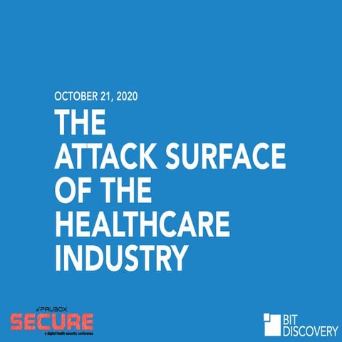 The Attack Surface of the Healthcare Industry