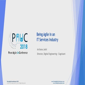 Being Agile in an IT Services Industry