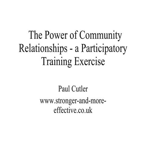 The Power Of Local Community Relations