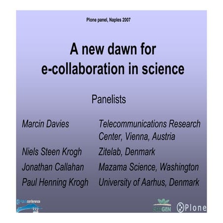Paul Henning Krogh   A New Dawn For E Collaboration In Science