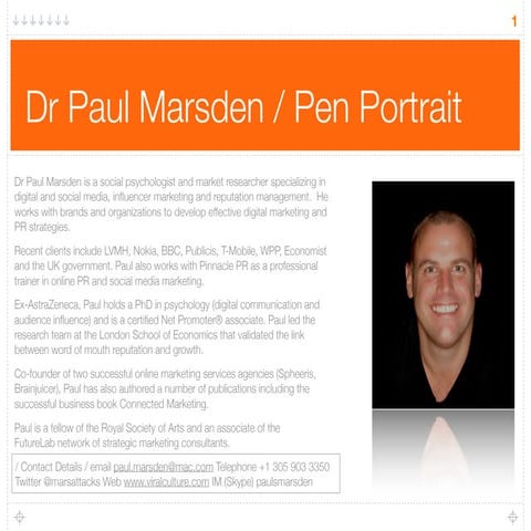 Paul Marsden   Pen Portrait