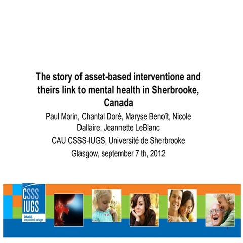 The story of asset-based interventions and their link to mental health - Paul...
