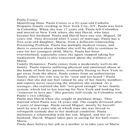 Paula Cortez Identifying Data Paula Cortez is a 43-year-old Cat.docx