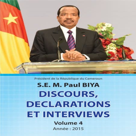 Paul Biya - Presidence du Cameroun - Discours 2015 | PDF