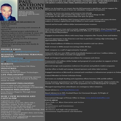 Paul Claxton Creative Resume