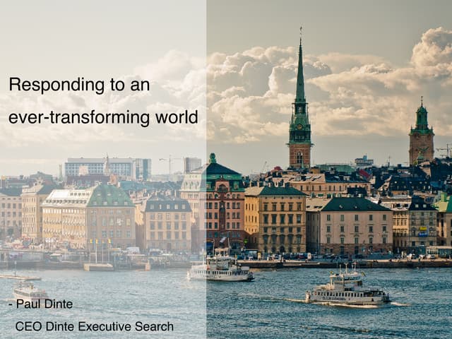 Responding to an ever-transforming world - Paul Dinte