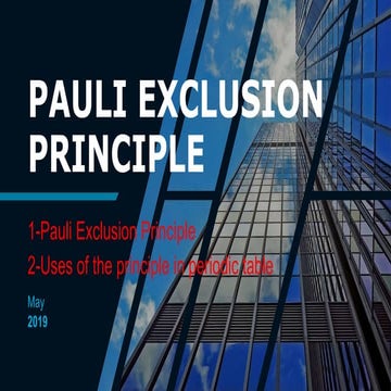 Pauli exclusion principle