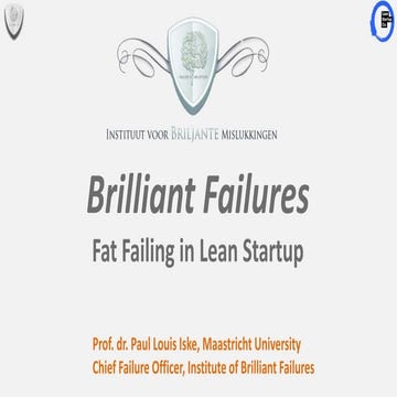 Paul Louis Iske Lean Failure Sometimes You Earn Sometimes You Learn
