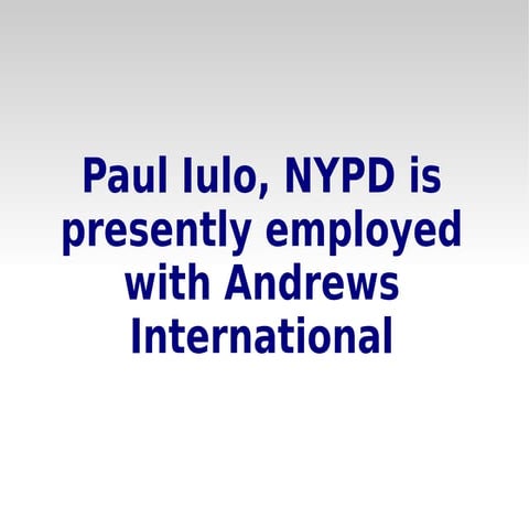 Paul iulo, nypd