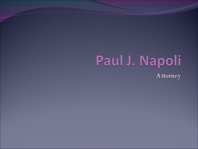 Paul J Napoli