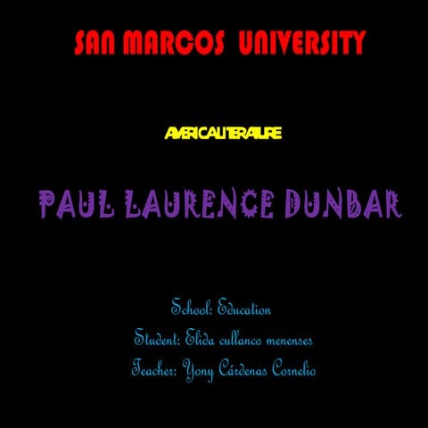 Paul Laurence Dunbar