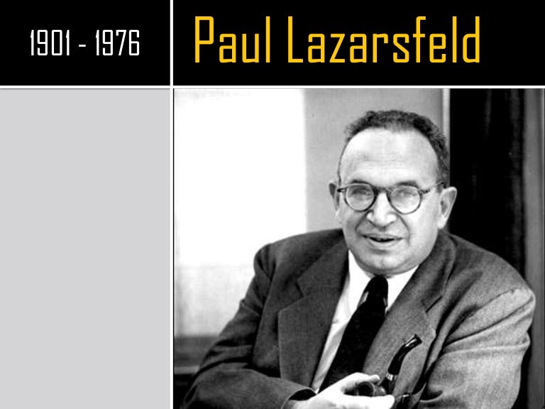 Paul lazarsfeld