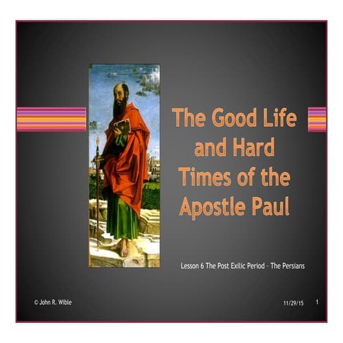 Paul.lesson.6.post.exilic.persians