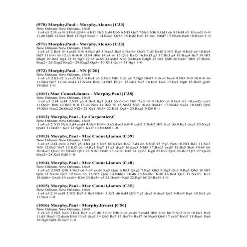 Paul morphy full games