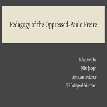 Educational concepts of Paulo Freire | Banking concept of Education by ...