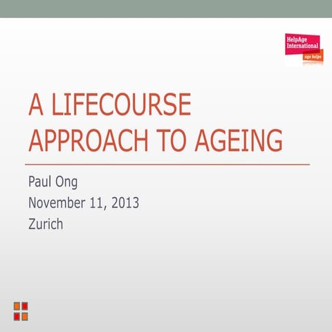 A Lifecourse Approach to Ageing | PDF