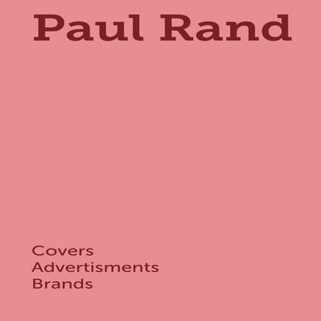 Paul rand (libro articolo designer)