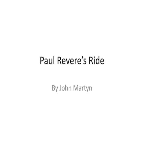 Paul revere’s ride