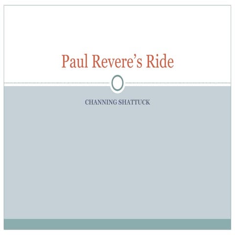 Paul revere’s ride