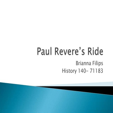 Paul revere’s ride