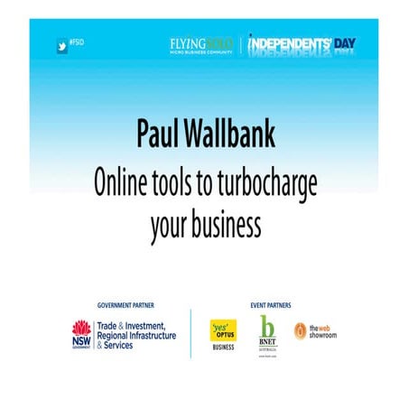 Paul Wallbank at Flying Solo's Independents' Day