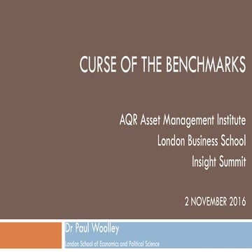Curse of the Benchmarks