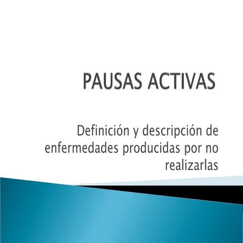 Pausas activas