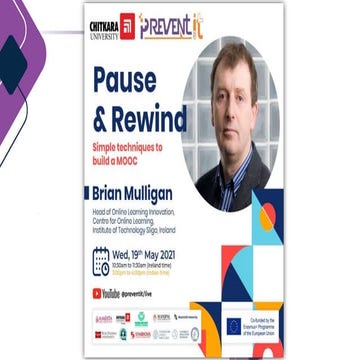 Pause & Rewind: simple techniques to build a MOOC