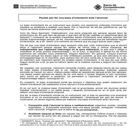 Pautes per fer una base orientacio amb alumnat