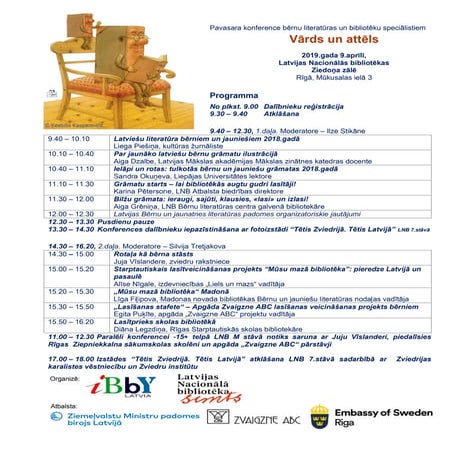 Konferences "Vārds un attēls" programma