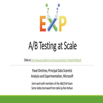 A/B Testing at Scale