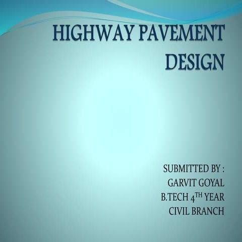 Pavement design