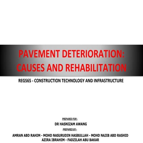 Pavement Deterioration