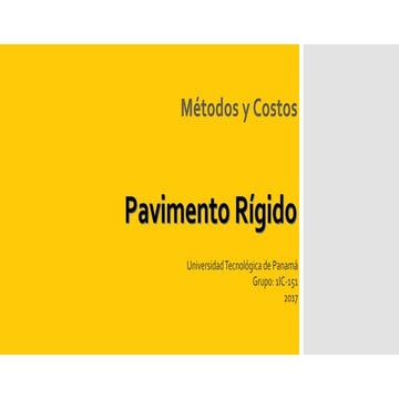 Pavimentos rígidos: Tipos-  Construcción 