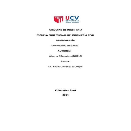 CURSO DE PAVIMENTOS-Pavimento urbano