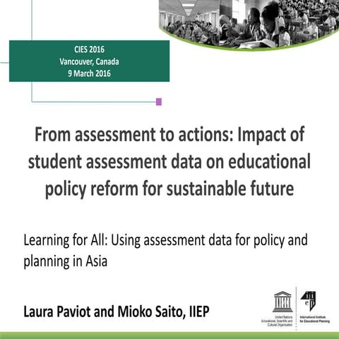 From assessment to action