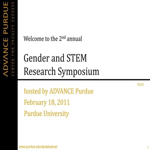 Gender and STEM Research Symposium Opening Presentation