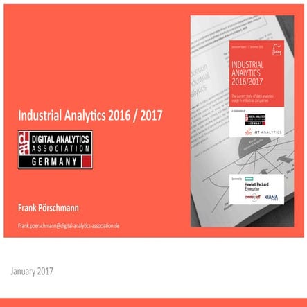 Industrial Analytics and Predictive Maintenance 2017 - 2022