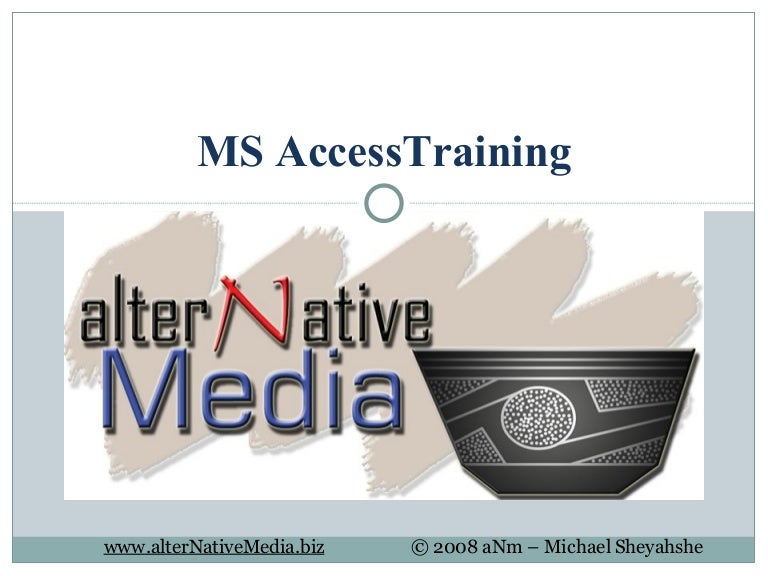 MS Access Training