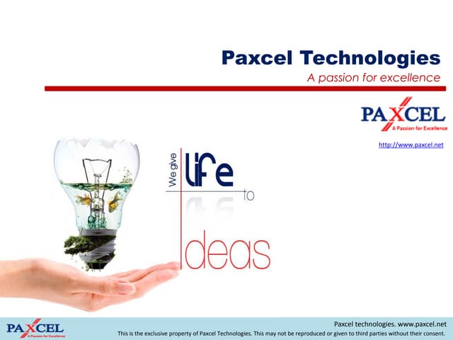 Paxcel Snapshot