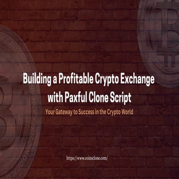 Build Crypto Exchange Using Paxful Clone Script