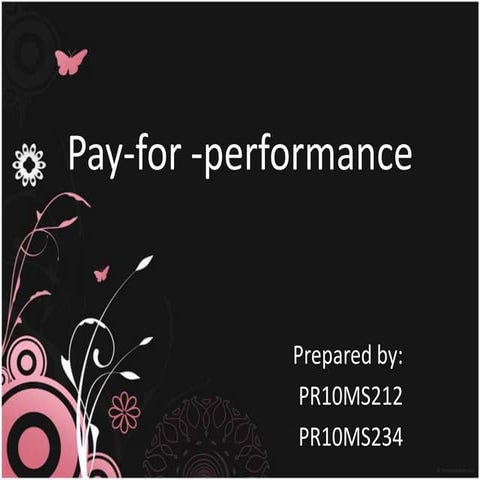 Pay for -performance