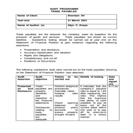 Payables | DOCX